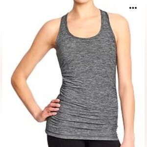 Old Navy Active Go Dry Ruched racerback tank. Size small. Grey.